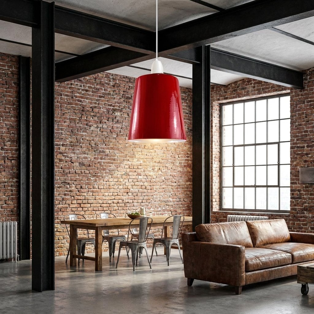 Vintage Industrial Metal Pendant Lampshade, Easy Fit