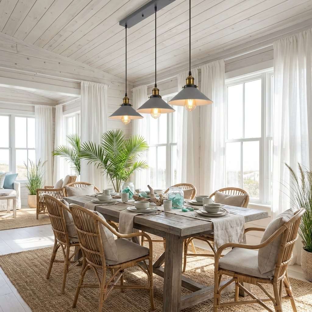 Retro 3-Way Multi-Pendant Light Grey - lifestyle