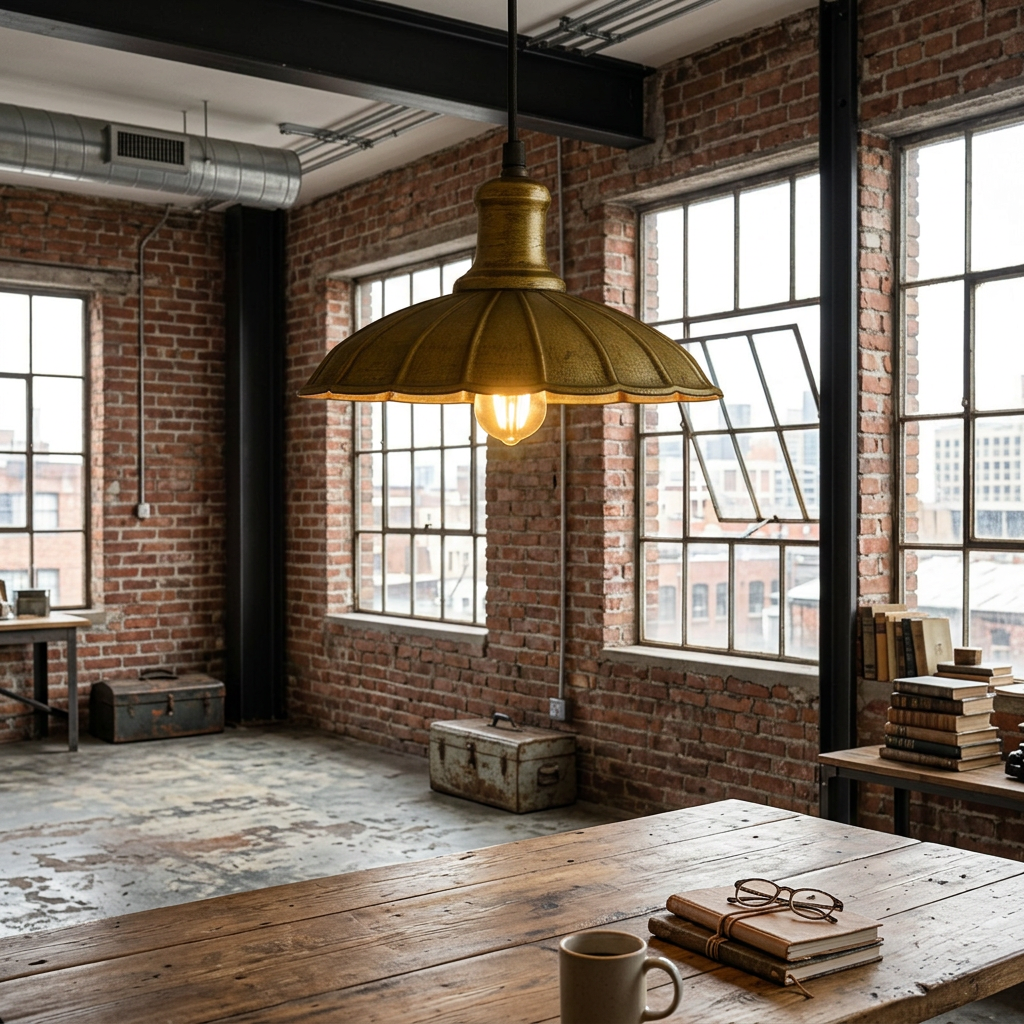 Vintage Industrial Pendant Light Hanging Retro Lamp - lifestyle scene
