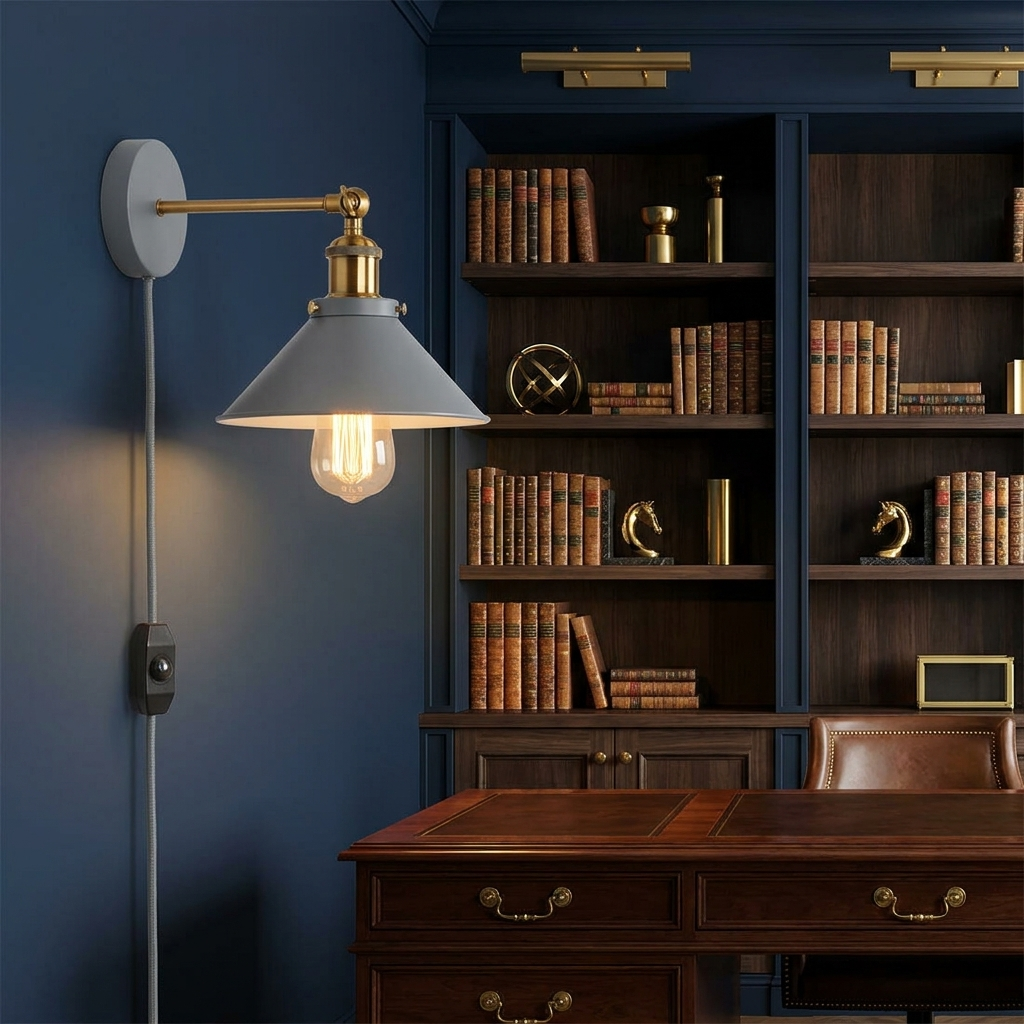 Vintage Industrial Wall Sconce Grey - lifestyle