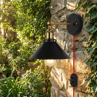 Vintage Industrial Wall Sconce Black - lifestyle