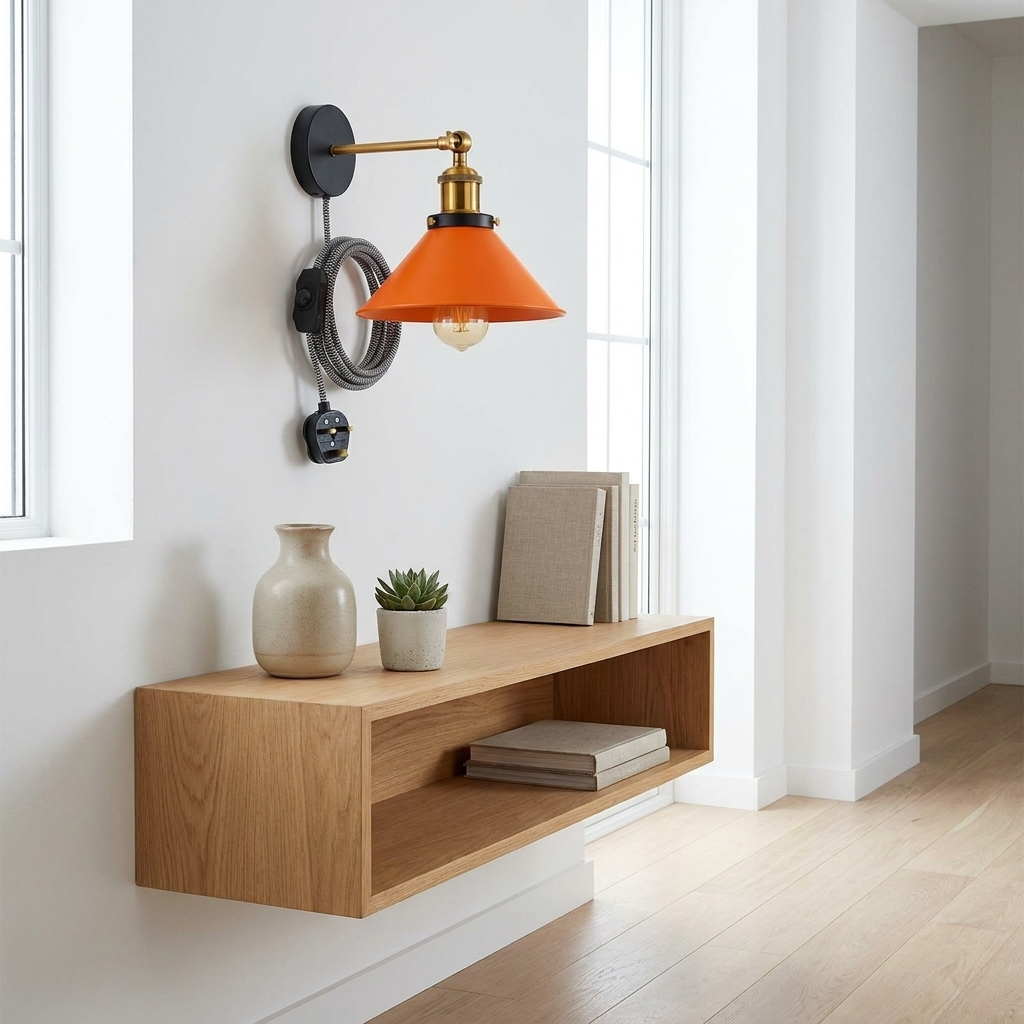 Vintage Industrial Wall Sconce Orange - lifestyle