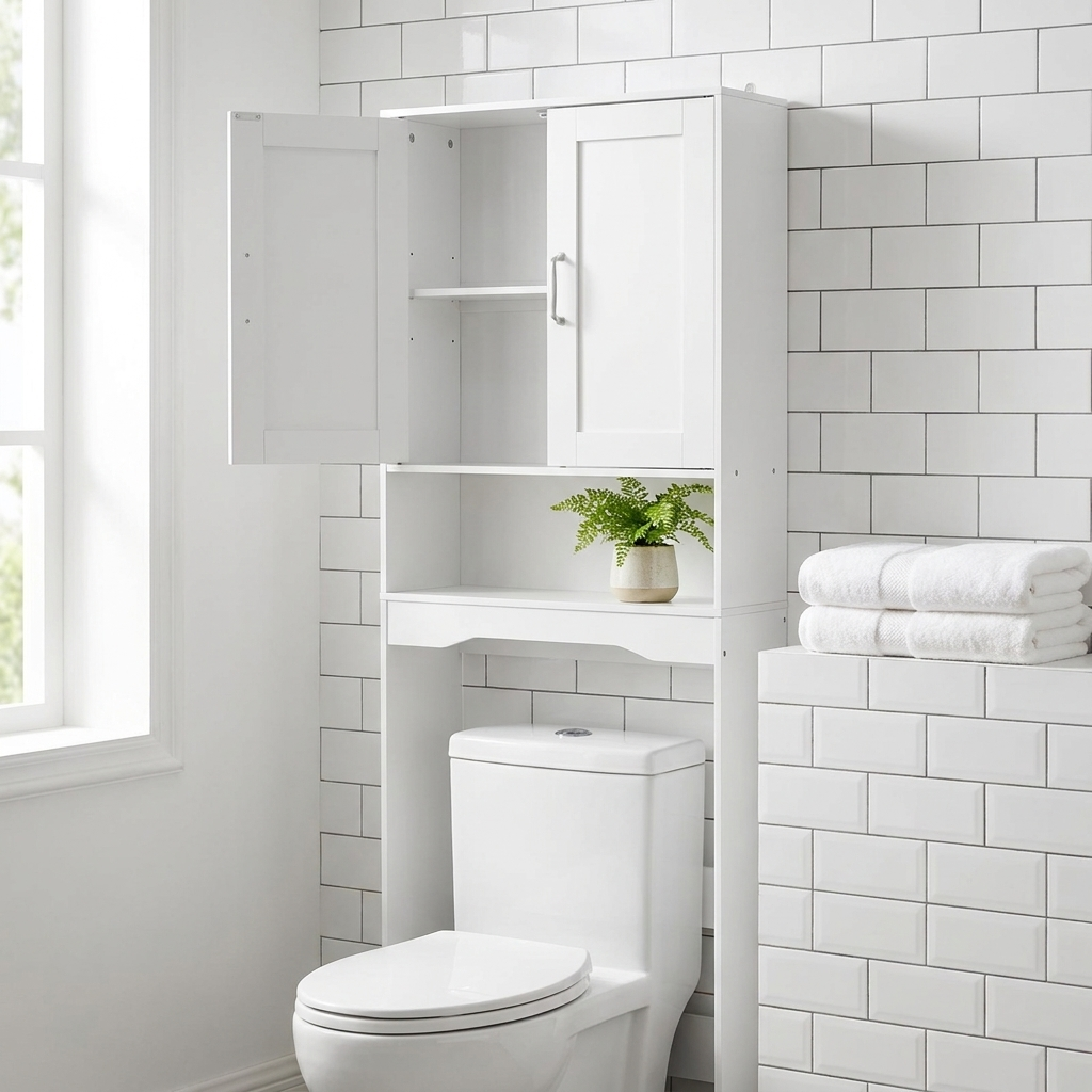 Toilet Storage Cabinet - bathroom lifestyle