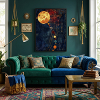 Solar System Canvas Art Print, Space & Planets Wall Art for Kids Room, Study, Office & Living Room, Educational Astronomy Decor, Modern Canvas Print