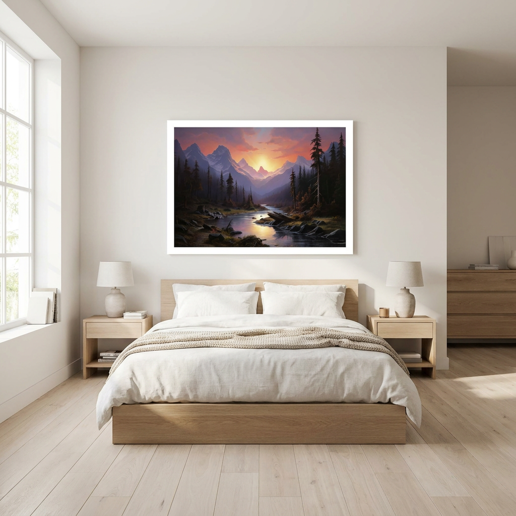 Sunrise Landscape  Canvas Art Print