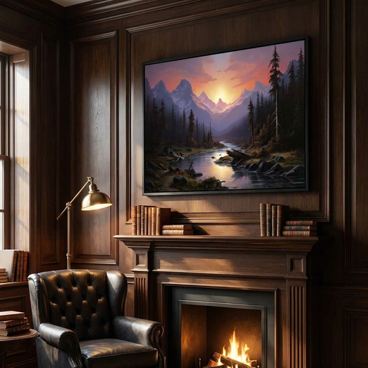Sunrise Landscape Canvas Art Print, Nature Scenery Wall Art for Living Room, Bedroom & Office, Calming Modern Home Decor Canvas Painting