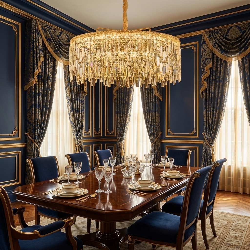 Ceiling Mounted Modern Gold Crystal Chandelier~4804