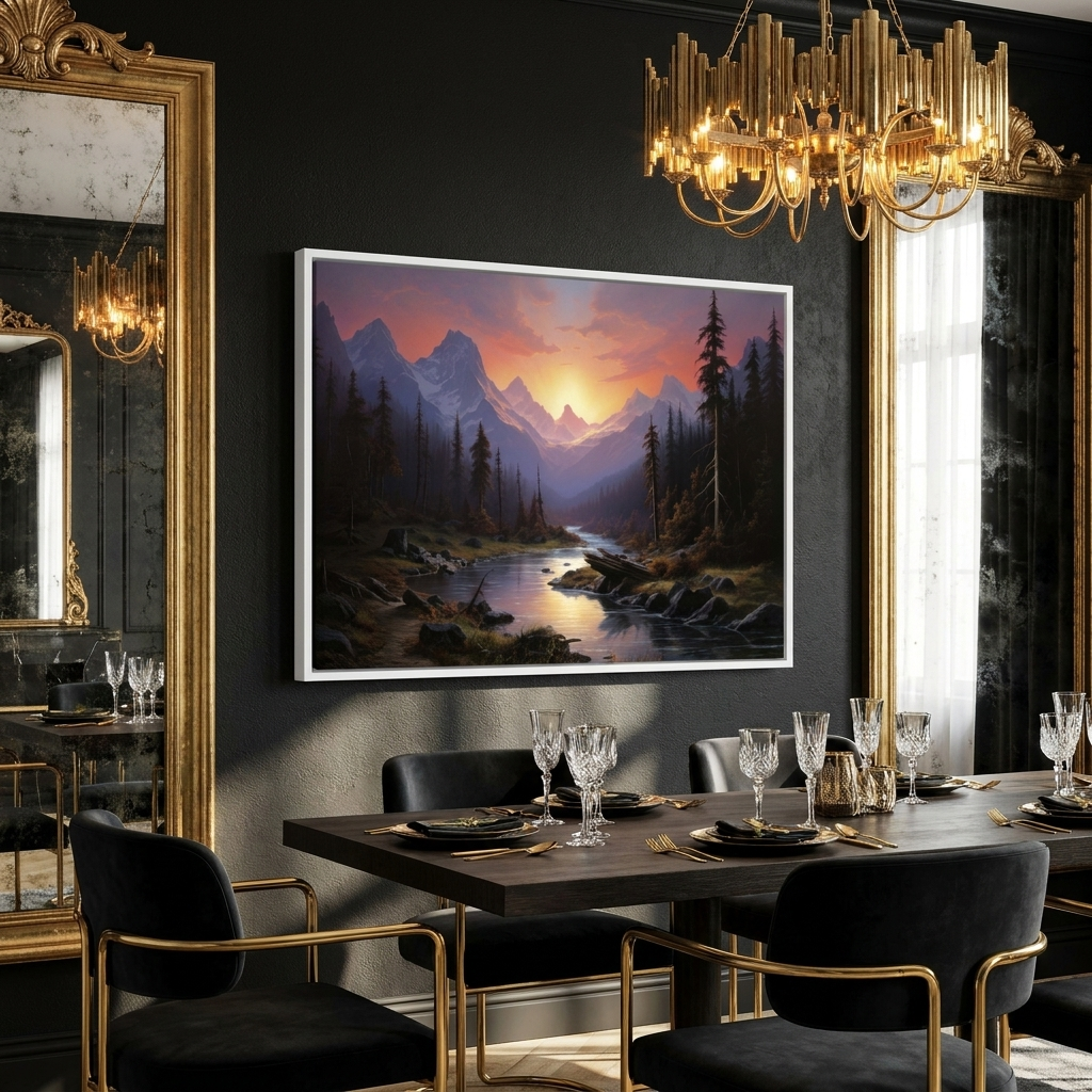 Sunrise Landscape  Canvas Art Print
