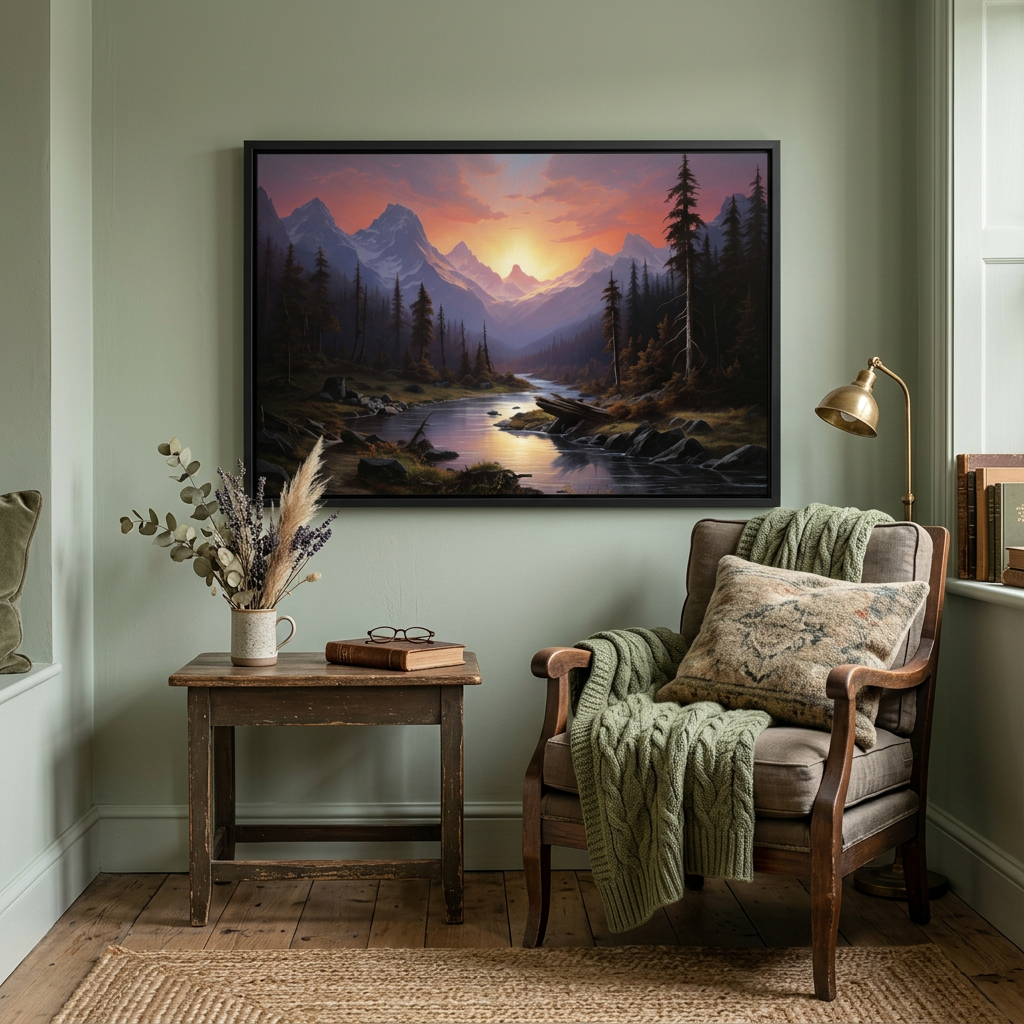 Sunrise Landscape  Canvas Art Print
