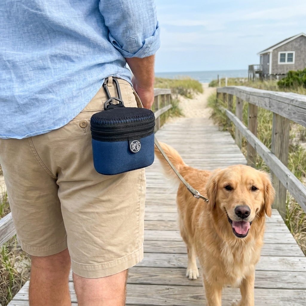 CuddleFlora Belt-Clip Dog Treat Pouch for Training and Walks