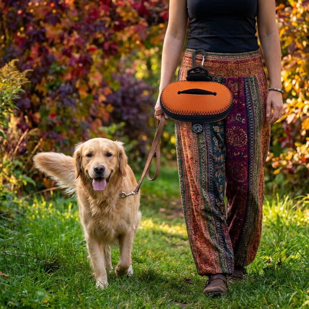CuddleFlora Belt-Clip Dog Treat Pouch for Training and Walks