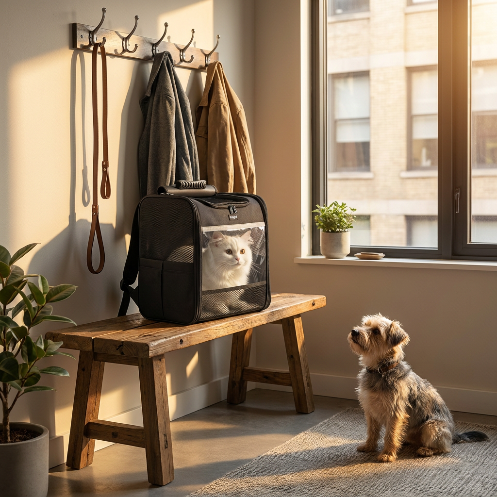 Dogat Foldable Pet Backpack Carrier lifestyle scene