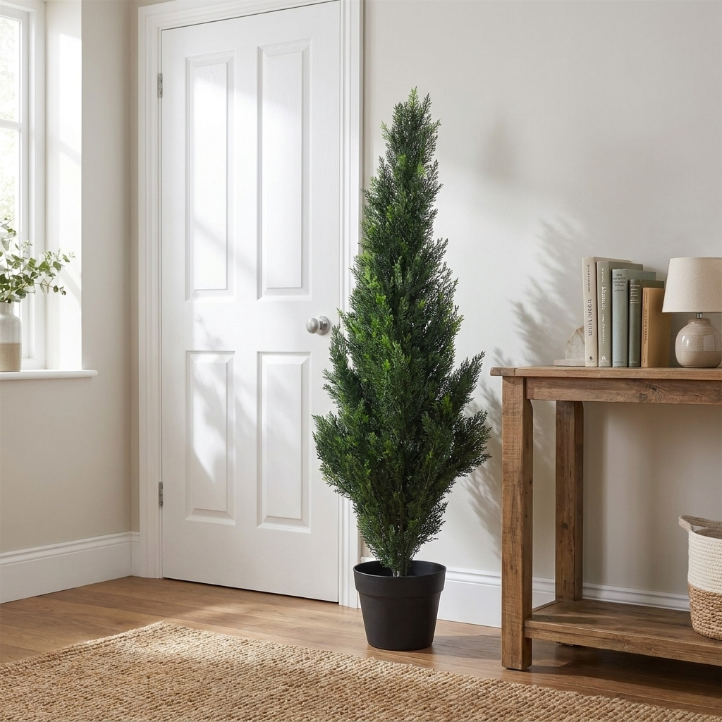 90cm Outdoor UV Cedar Topiary Tree, Artificial