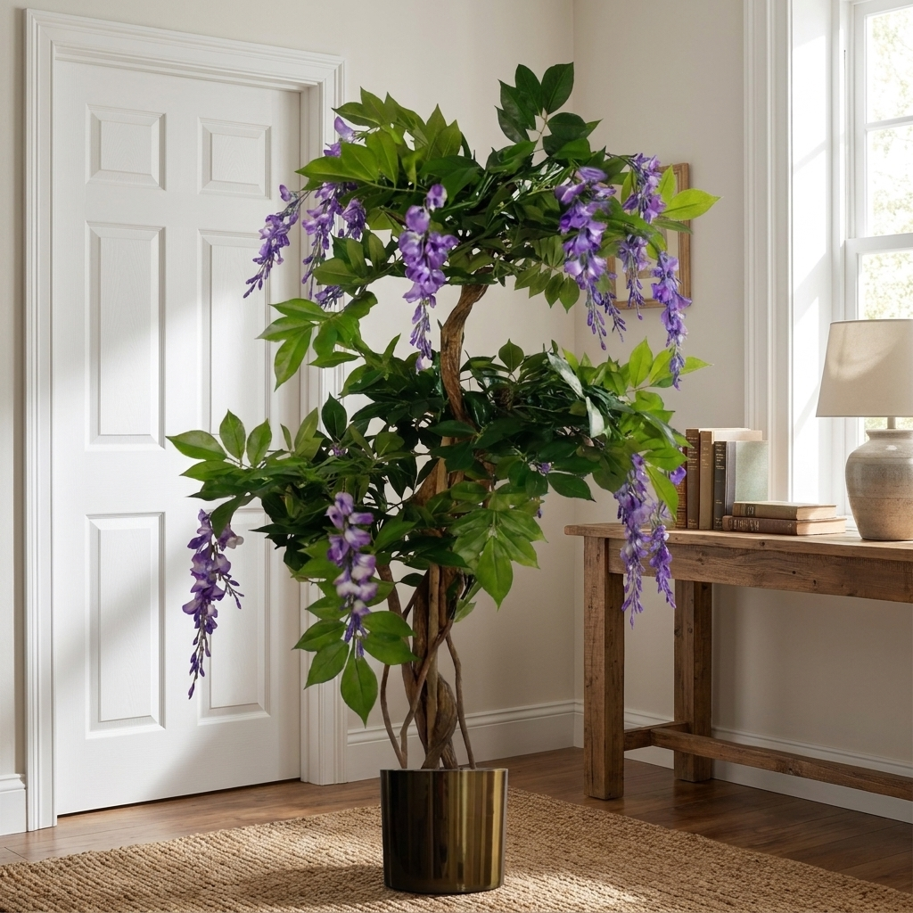 110cm Artificial Purple Wisteria Tree