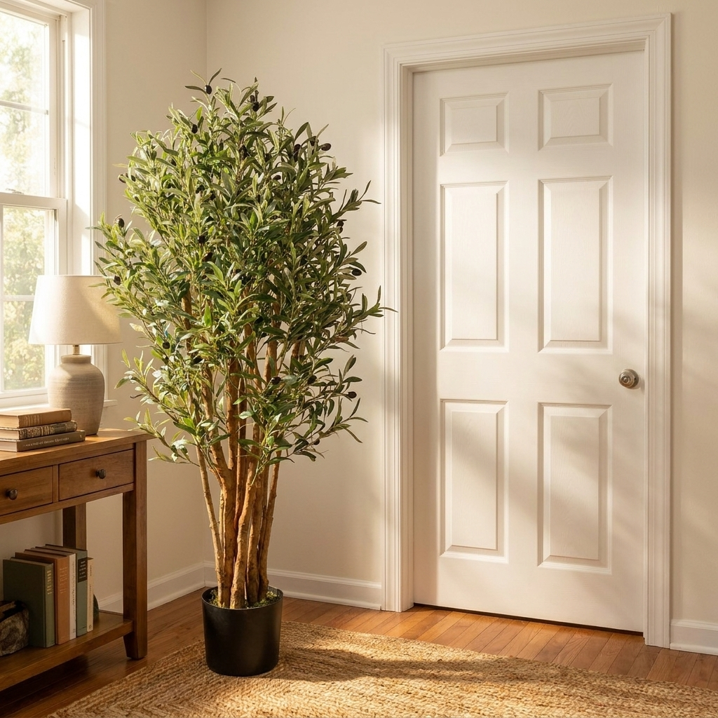 Premium Artificial Olive Tree, 125cm - true scale lifestyle photo