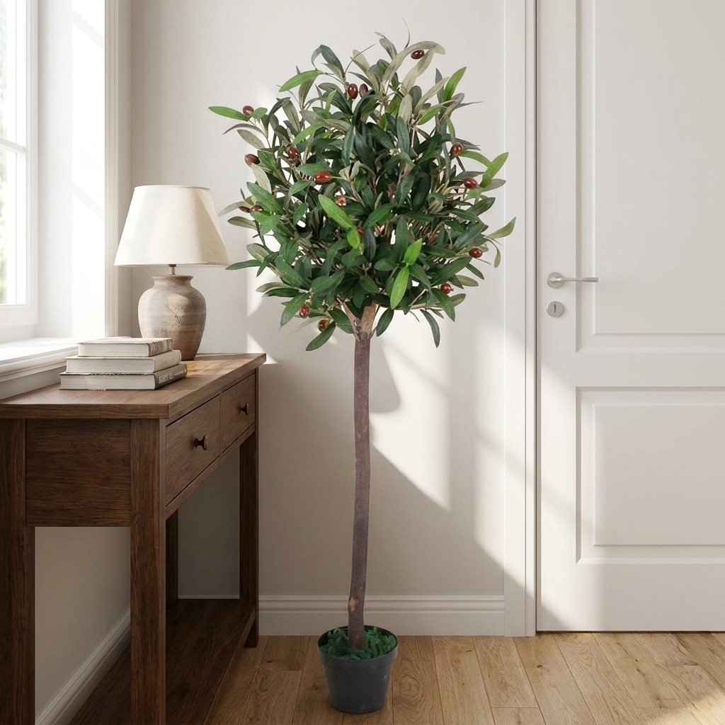 Artificial Olive Tree, 120cm - true scale lifestyle photo