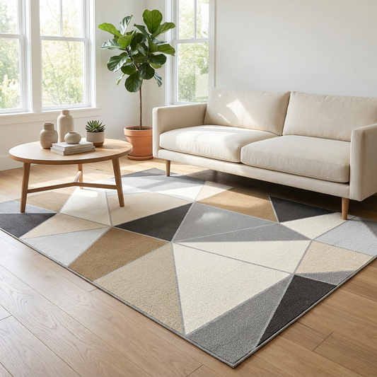 Washable Non-Slip Area Rug, Charcoal Gray, 5x7ft, Machine Washable Floor Rug for Living Room, Bedroom & Kitchen, Soft Modern Style Home Decor