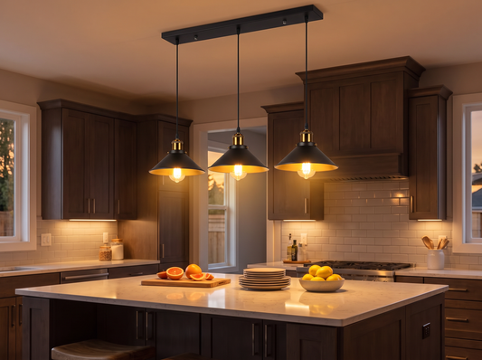 Retro 3-Way Rectangle Multi-Pendant Light - kitchen island colours