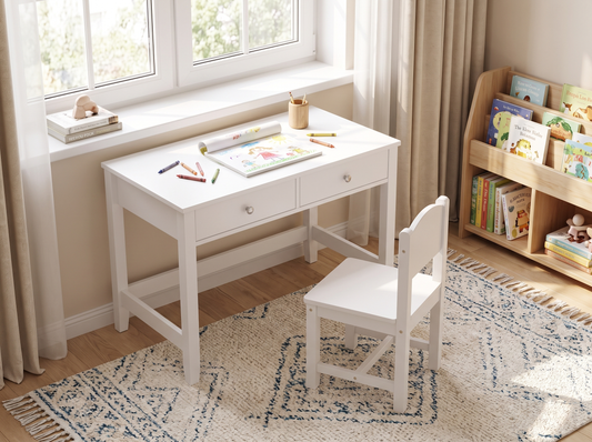 Small Desk with Drawers - a desk that adjusts as they grow
