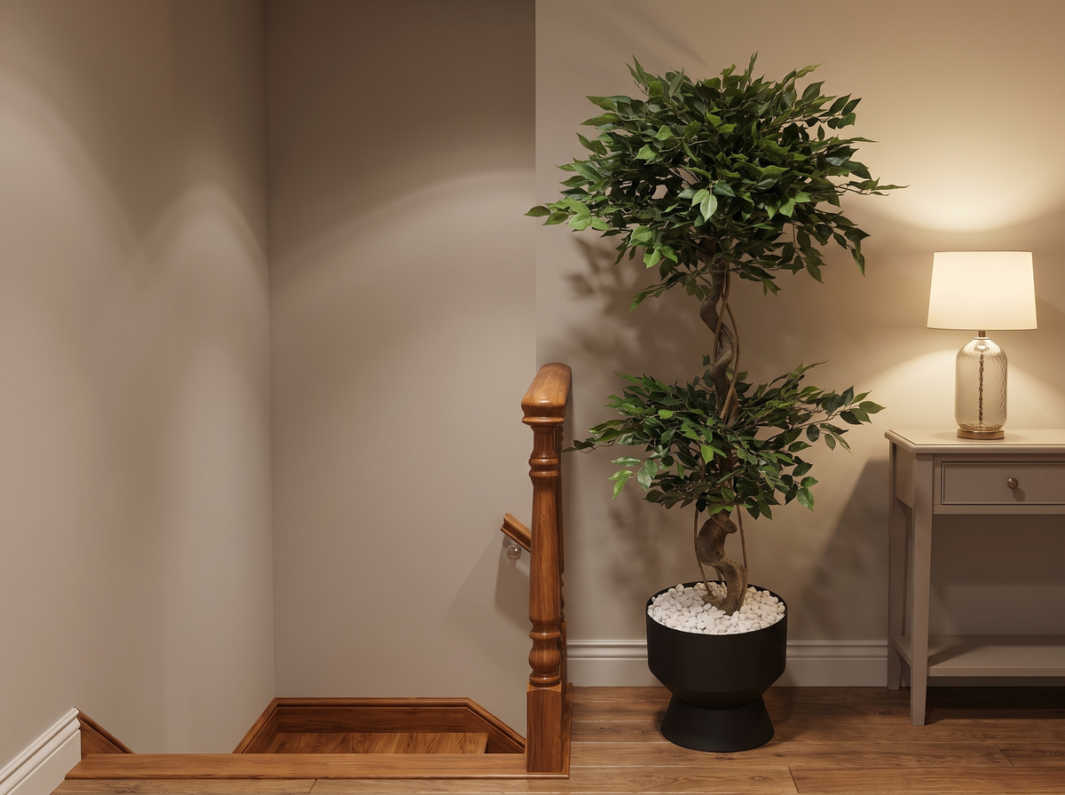 Twisted Trunk Artificial Ficus Tree - fill the vertical space that needs it (resized)