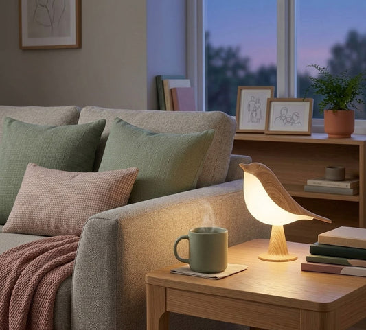 Rechargeable Bird Touch Lamp – 3 Color Dimmable LED Night Light for Bedroom, Desk & Nursery